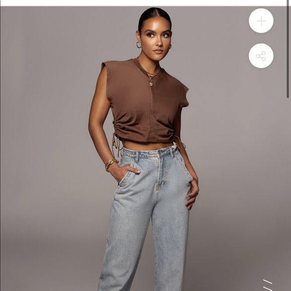 JLUXLABEL BROWN MOCHA TOP - Picture 4 of 8